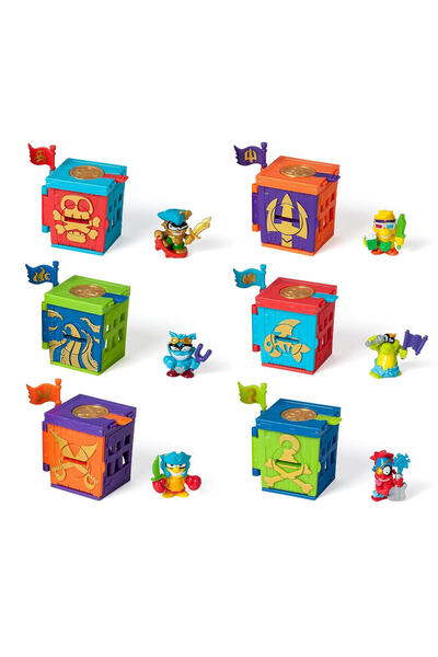 Piratix PPX1D226IN00 Golden Treasure Adventure Pack Playset with 2 Surprise F...