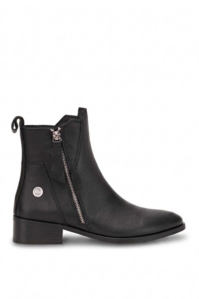Mammamia D26Kb-8440 Women's Genuine Leather Heeled Boots Black