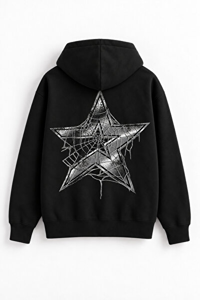 Weekeep Yıldız Örümcek Baskılı /Örümcek Baksılı Trend Streetwear Femuarlı Hır...