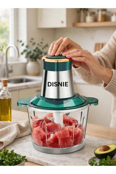 DISNIE High Quality Quick Chopper 650W 2L Large Glass Bowl Electric Meat Chop...