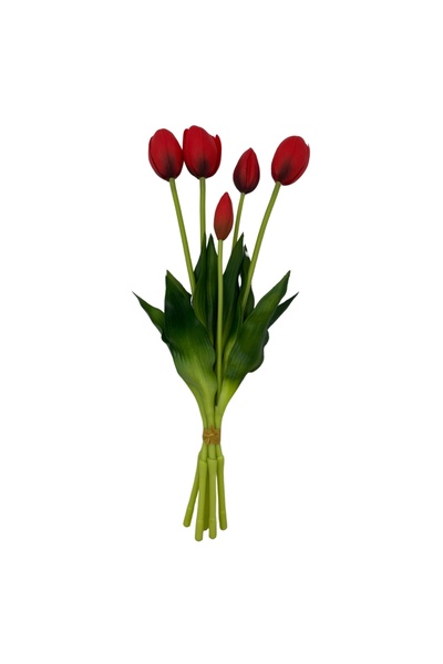 Home Decor Τεχνητή ανθοδέσμη τουλίπες BF2425017, 5 τεμάχια, 40 εκ., διάφορα χ...
