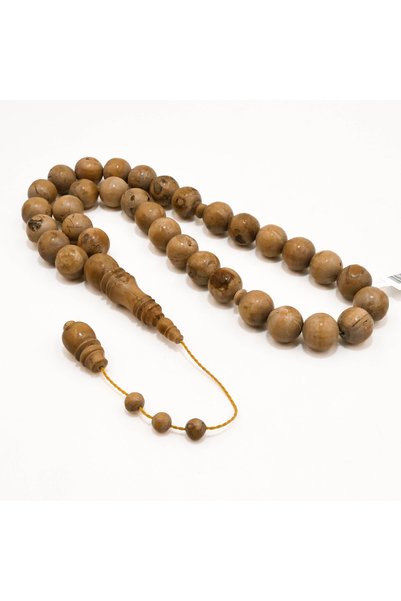 Generic Brand White Ebony Wood Rosary Prayer Beads – Yusr Abyad, 33 Beads, 16...