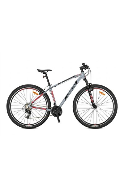 Kron XC 75 - 27.5 MTB - 17' - 21 Vites - V.Brake - Nardo Gri/Siyah-Kırmızı