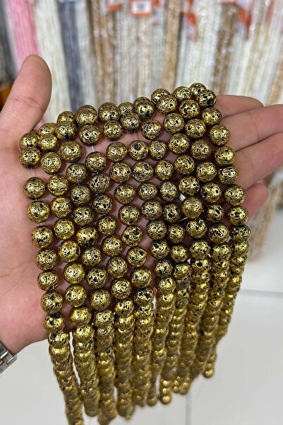 Uçar Doğaltaş Hematit Taşı Küre Kesim Antik Sarı 10mm Doğal Taş Dizi