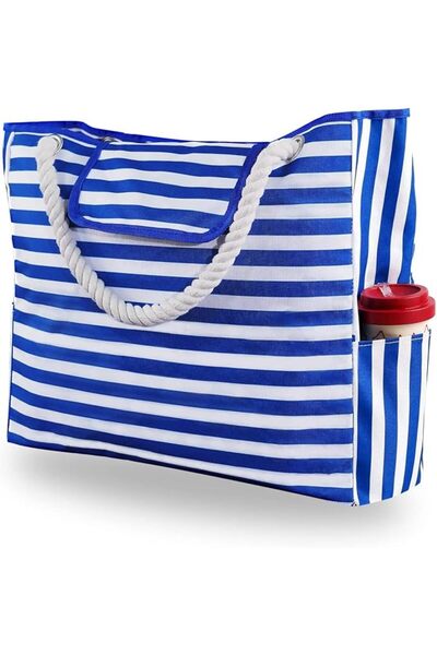N&C AKSESUAR Beach Bag & Travel Bag for Women - Canvas Bags with handles - Wa...