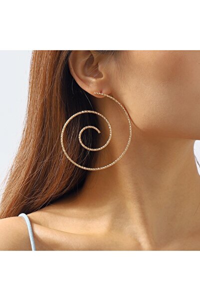 REDz Accessories Γυναικεία Σκουλαρίκια, Στυλ Υπνωτικής Σπείρας με Λαμπερή Δια...