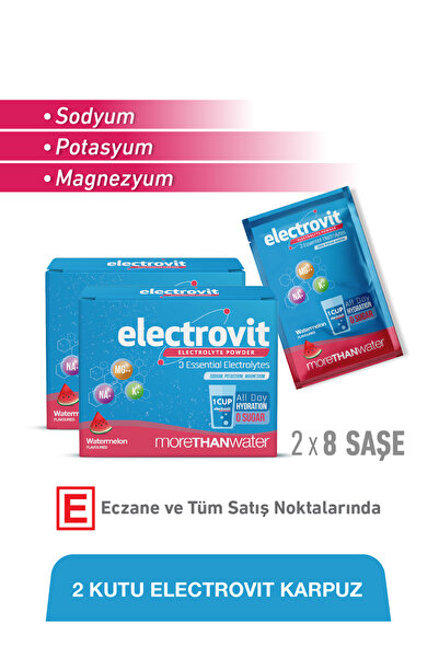 DAILYSHOT Electrovit Karpuz Sodyum, Potasyum, Magnezyum İçeren Elektrolit Toz...