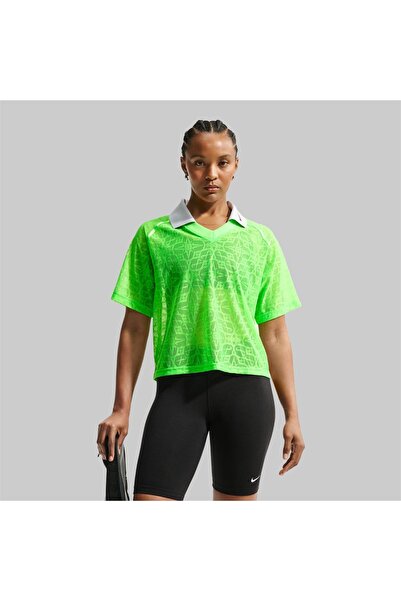 Nike Γυναικεία Χαλαρή Δαντελένια Μπλούζα Πόλο Ζέρσεϊ