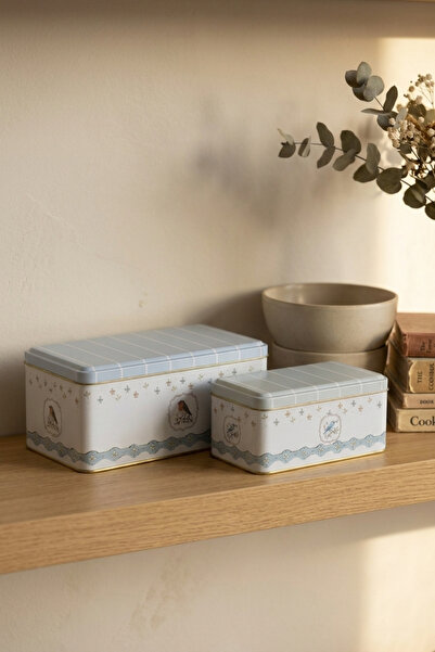EVLE Decorative Rectangular Storage Box Set of 2 14X24 11.4X18.8 cm / Spring ...