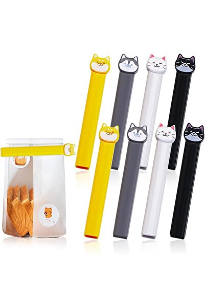 Arabest 8-Piece Animal Design Food Sealing Clips,Mixed Color Moisture-Resista...