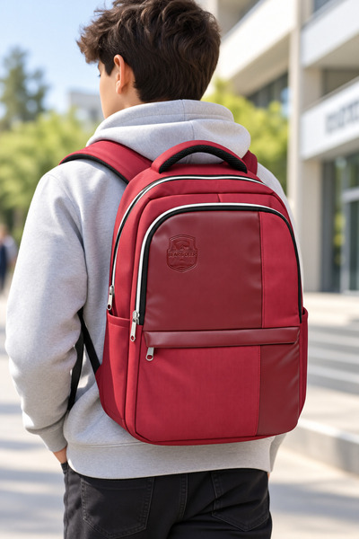 DODOMAR Σακίδιο πλάτης Hunter Claret Red για καθημερινή χρήση 44x30x16 εκ.
