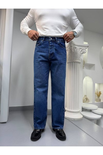 UTTBASİC Mavi GG Taşlamalı Basic Regular Jean