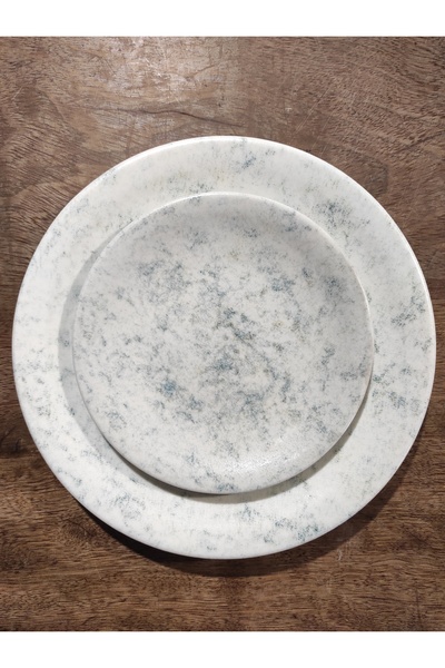 Kütahya Porselen 27 cm and 19 cm 2-Piece Square Presentation Plates