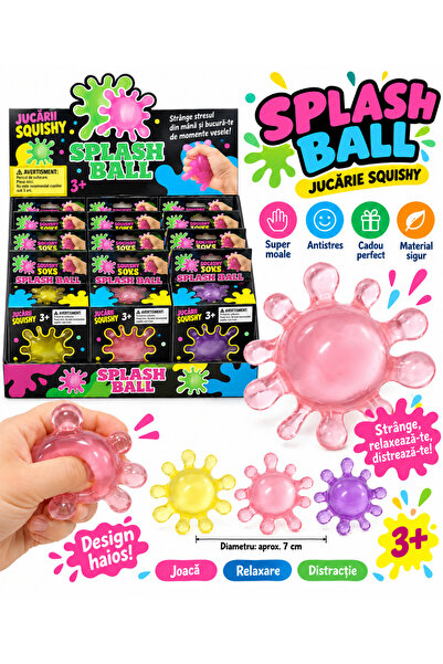 SHOP LIKE A PRO Minge Squishy Antistres Splash Ball, Super Moale, Jucărie Sen...