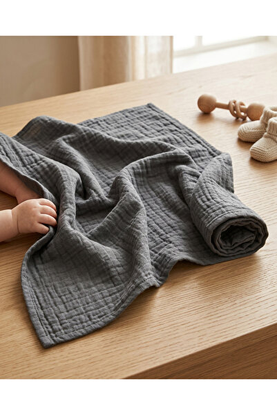 MODALİN 100 X 120 cm Li̇na Double Layer 100% Cotton Muslin Cover - Blanket - ...