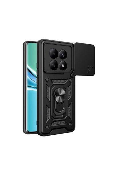 Generic Xiaomi Redmi Note 15 4g Pars Lens Ringed Silicone Case - Black