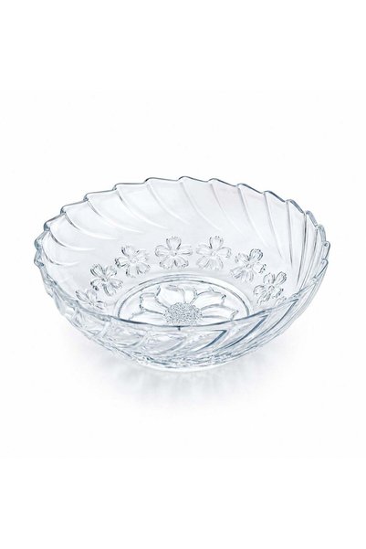 JML Bol din Sticla 6/set, Model Floral Transparent, 13x5cm, Cristal