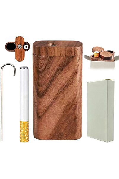 Arabest Metal Case and Pipe Set with Wooden Storage Box,Aluminum Rolling Mach...