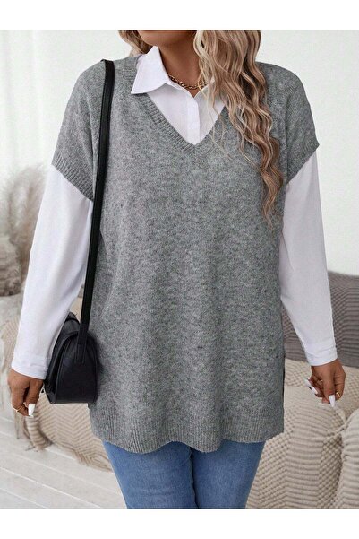 Sheya Sweater, grey - 3XL