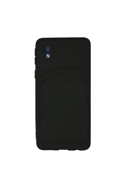 OEM Samsung Galaxy A01 Core Case Kelvin Silicone with Business Card - Black