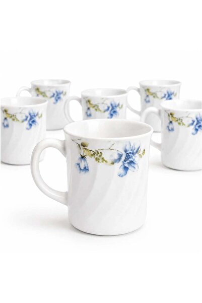 JML Cana 6/set, Model Floral 9x8cm din Opal