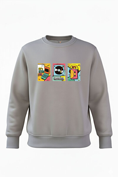 The Baski Hanorac vintage din anii '90, cu imprimeu retro, Old Money Y2k, cu ...