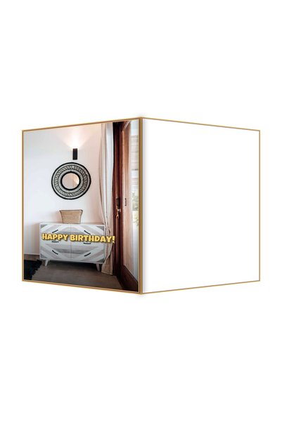 OEM Felicitare Aniversare Cufăr din trestie împletită, Design rustic, 13.3x19...