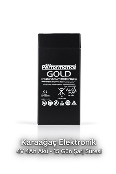 Karaağaç Elektronik Terazi Aküsü - 4V4Ah - MPerformance - 490 Gr
