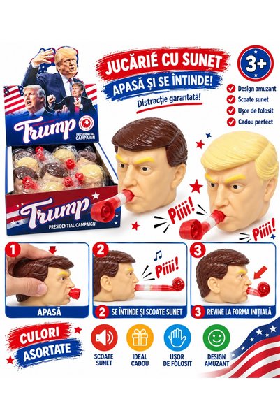 SHOP LIKE A PRO Jucărie antistres amuzantă Trump party blower