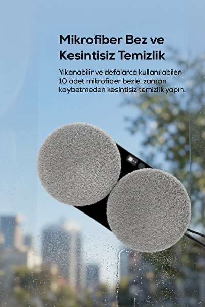 Xenon Smart Elo Lite Cam Silme Robotu Yedek Mop | X8680 Uyumlu 8 Adet Mikrofiber Yedek Mop (X8818)
