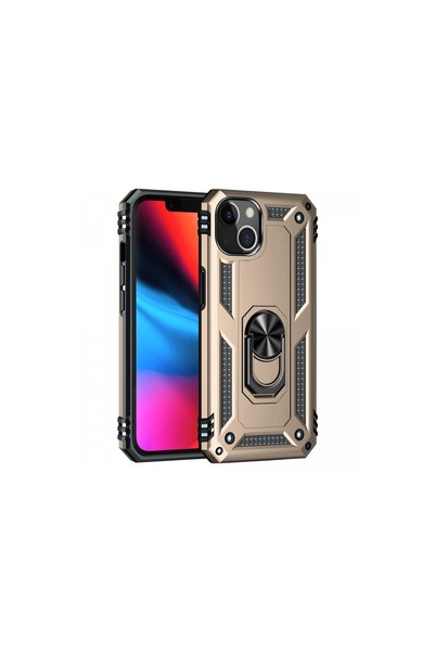 OtoTech غطاء سيليكون ذهبي لجهاز ابل ايفون 13 مع حلقة صوفيا