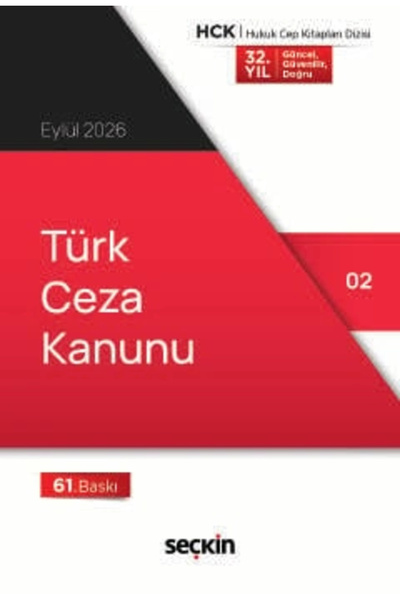 Seçkin Yayıncılık Türk Ceza Kanunu Eylül 2026 (Cep Kitabı)