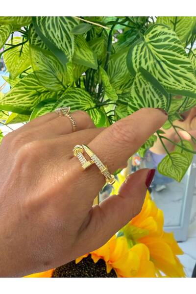 GUVDİN Brass Stone Ring Size 11