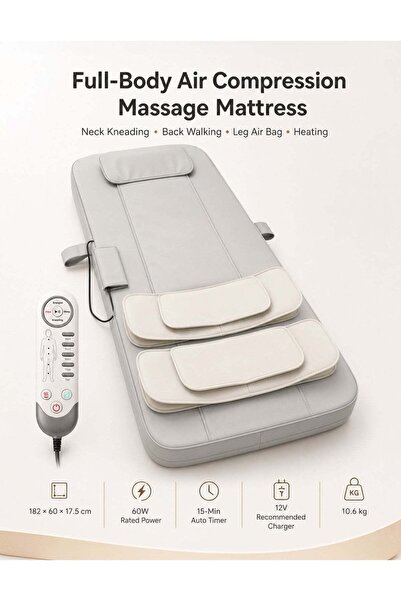 Spectrum Air Compression Massage Mattress Full Body Massager with 3D Neck/Sho...
