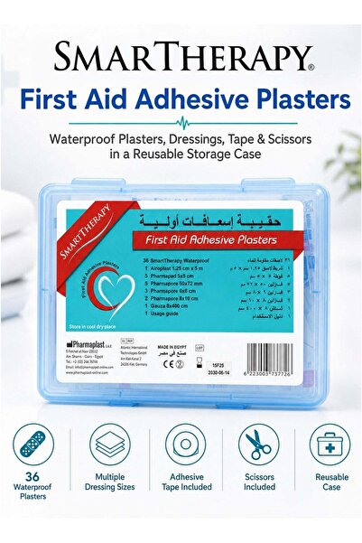 SMART THERAPY SmartTherapy 55-Piece First Aid Kit with 36 Waterproof Plasters...