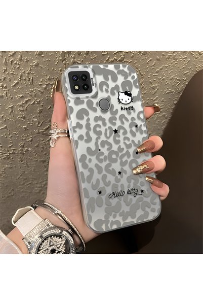 CHICASELUX Redmi 9C/10A Compatible Gray Leopard Pattern Phone Case, Star Engl...