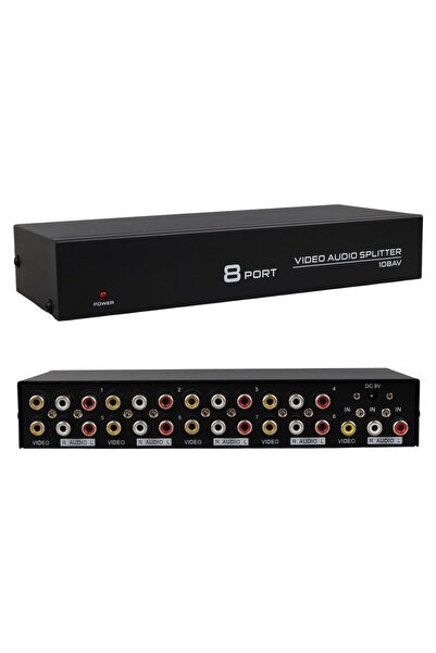 Powermaster PM-4832 8 Port Video Audio Splitter