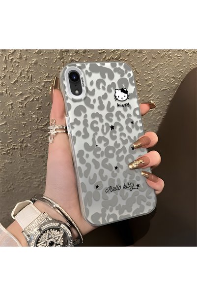 CHICASELUX iPhone Xr Compatible Grey Leopard Pattern Phone Case, Star English...