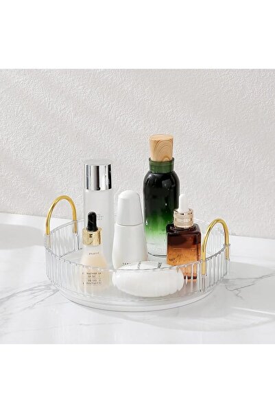 SYOSI Makeup Organizer with 360° Rotating Design, Large Bathroom Counter Cosm...