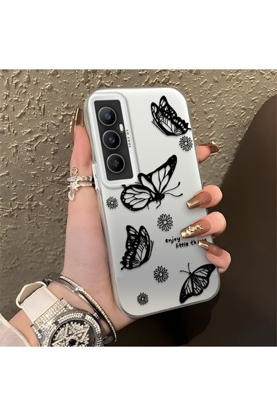 CHICASELUX Realme C65 4g Compatible Simple Feel Case, Line Butterfly Daisy En...