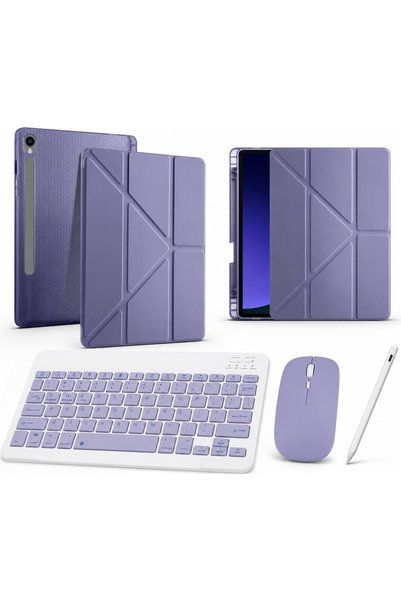 Five e Samsung Galaxy Tab S9 FE ile Uyumlu Origami Combo Türkçe Klavyeli Kılı...