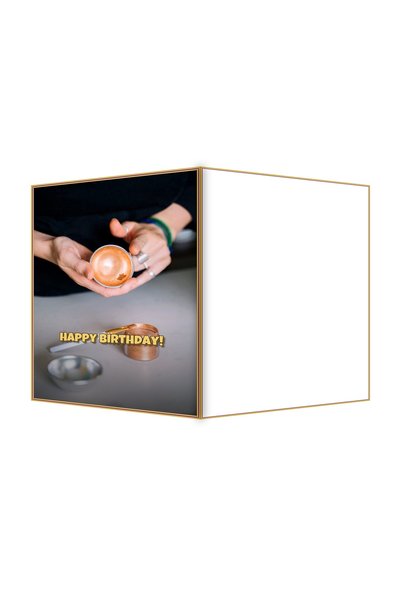 OEM Felicitare Aniversare Bol de Cupru pentru Amestecat, 13.3x19.4cm Pliata