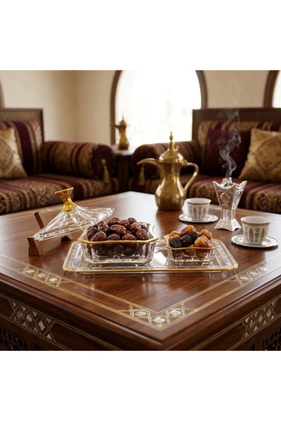alsiaf Luxury Glass Gold Acrylic Exercise Set for the Boardrooms