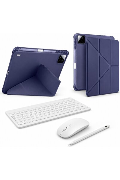 Xiaomi Pad 7/7 Pro ile Uyumlu Origami Combo Türkçe Klavyeli Kılıf Mouse Kalem Seti