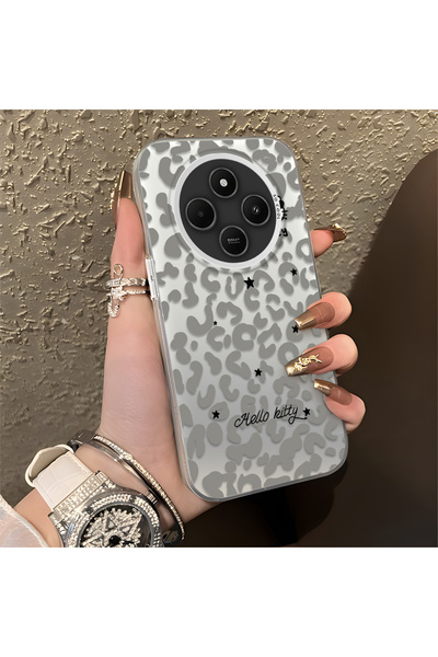 CHICASELUX Grey Leopard Pattern Phone Case Compatible with Redmi 14C 4G/5G, S...