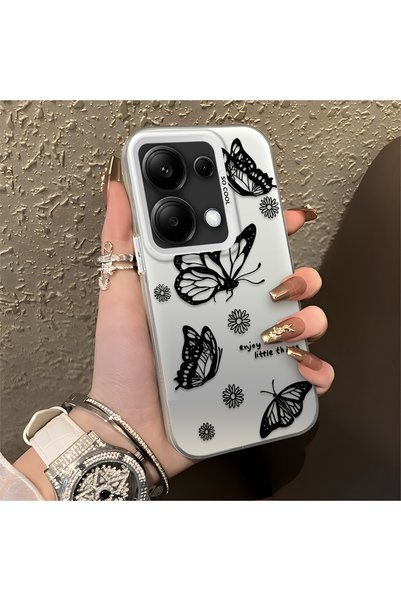 CHICASELUX حافظة Redmi Note 14S المتوافقة ذات الملمس البسيط، بنمط شعار إنجليز...