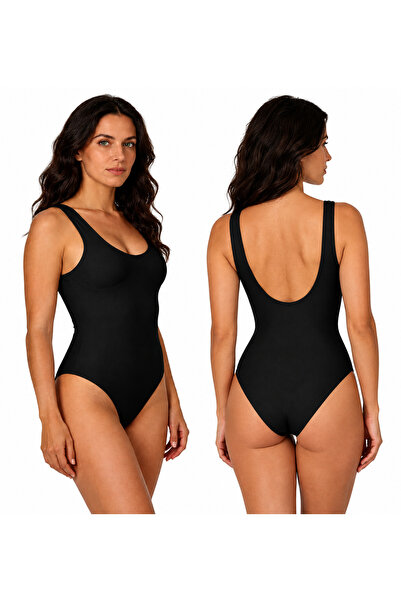 Form Angel Set of 2 Thick Strap Firming and Tightening Bodysuits with Snap Fa...