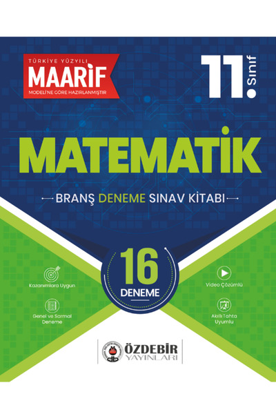 ÖZDEBİR YAYINEVİ 11.Sınıf Matematik 16 Branş Deneme (Maarif Modeli'ne Göre Ha...