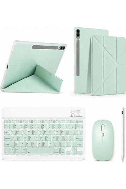 Five e Samsung Galaxy Tab S10 Plus ile Uyumlu Origami Combo Türkçe Klavyeli K...