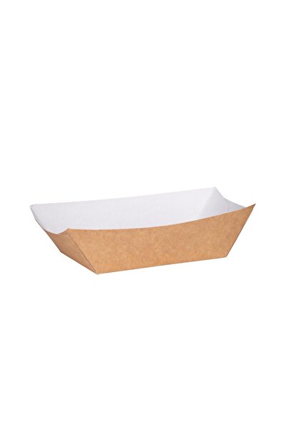AMBALAJ PAZARI Kraft Kayık Tabak 7x10,5x4 cm - 200 Adet